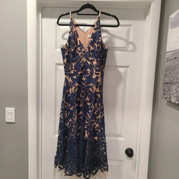 DRESS THE POPULATION Blair Embellished Fit & Flare Dress - Picture 2 of 3